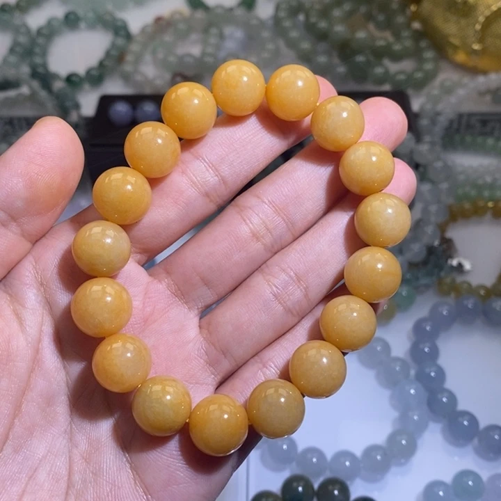 月***月翡翠未镶嵌手链天然翡翠a货