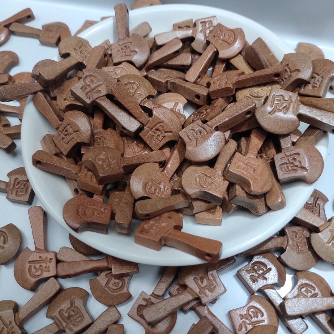 【散珠批发】x698桃木斧*3颗