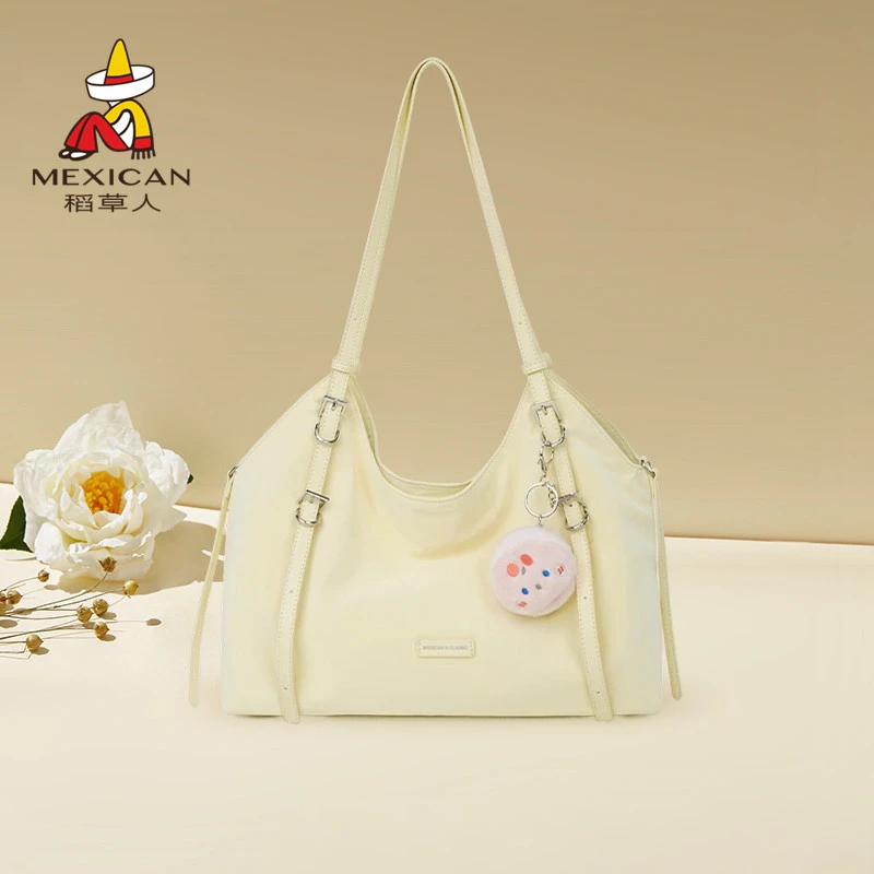 稻草人包包女时尚单肩包小清新大容量通勤包女士托特包百搭菜篮包