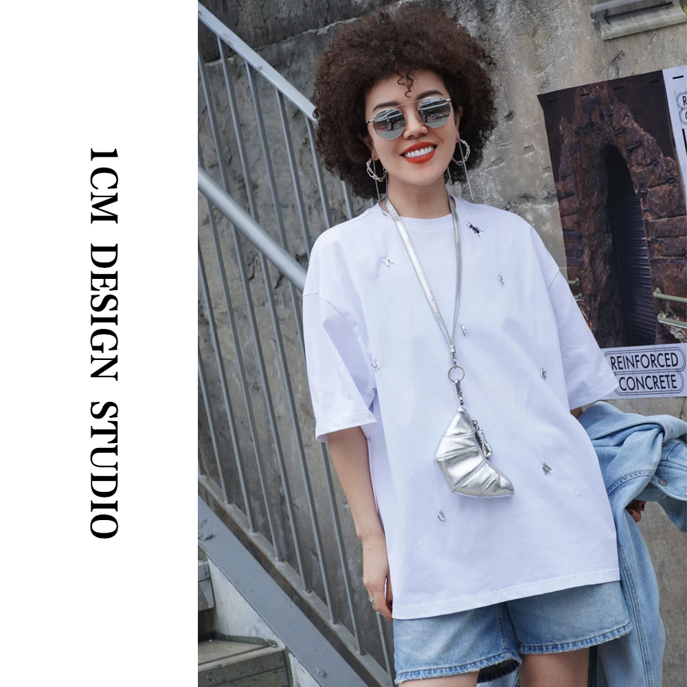 【NONHUMAN X 奕】原创设计师品牌2025春季新款个性吊坠净版短袖T恤