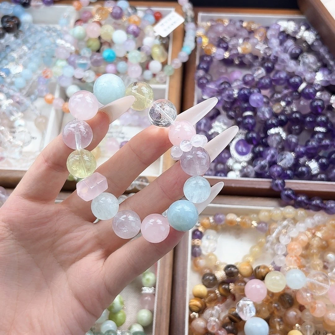 水晶手链未镶嵌好