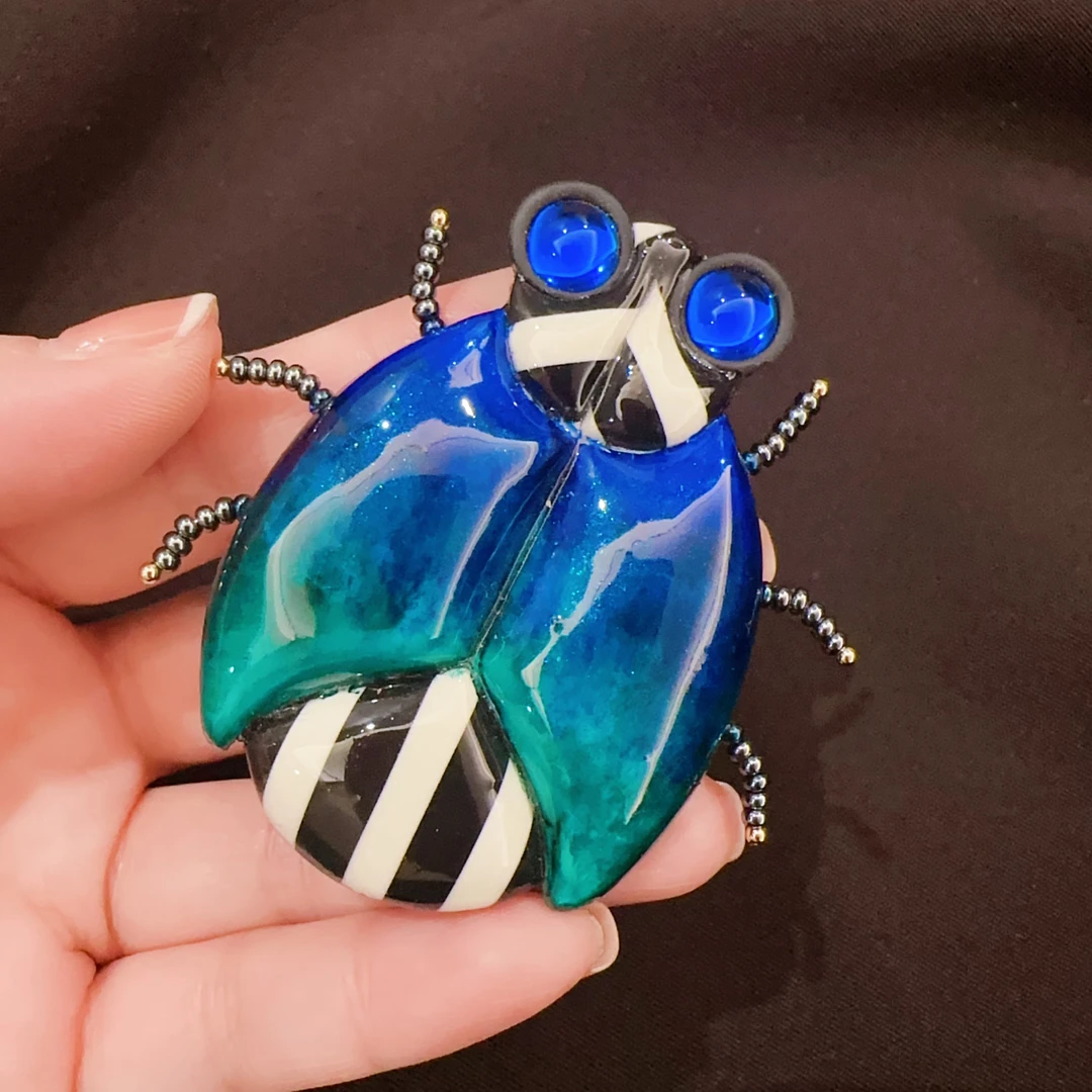 欧洲艺术家手工冷瓷胸针[204c-020]