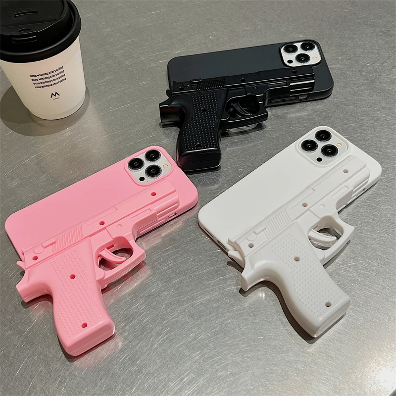 手枪形型适用iPhone17手机壳15苹果16promax恶搞14稀奇古怪13创意