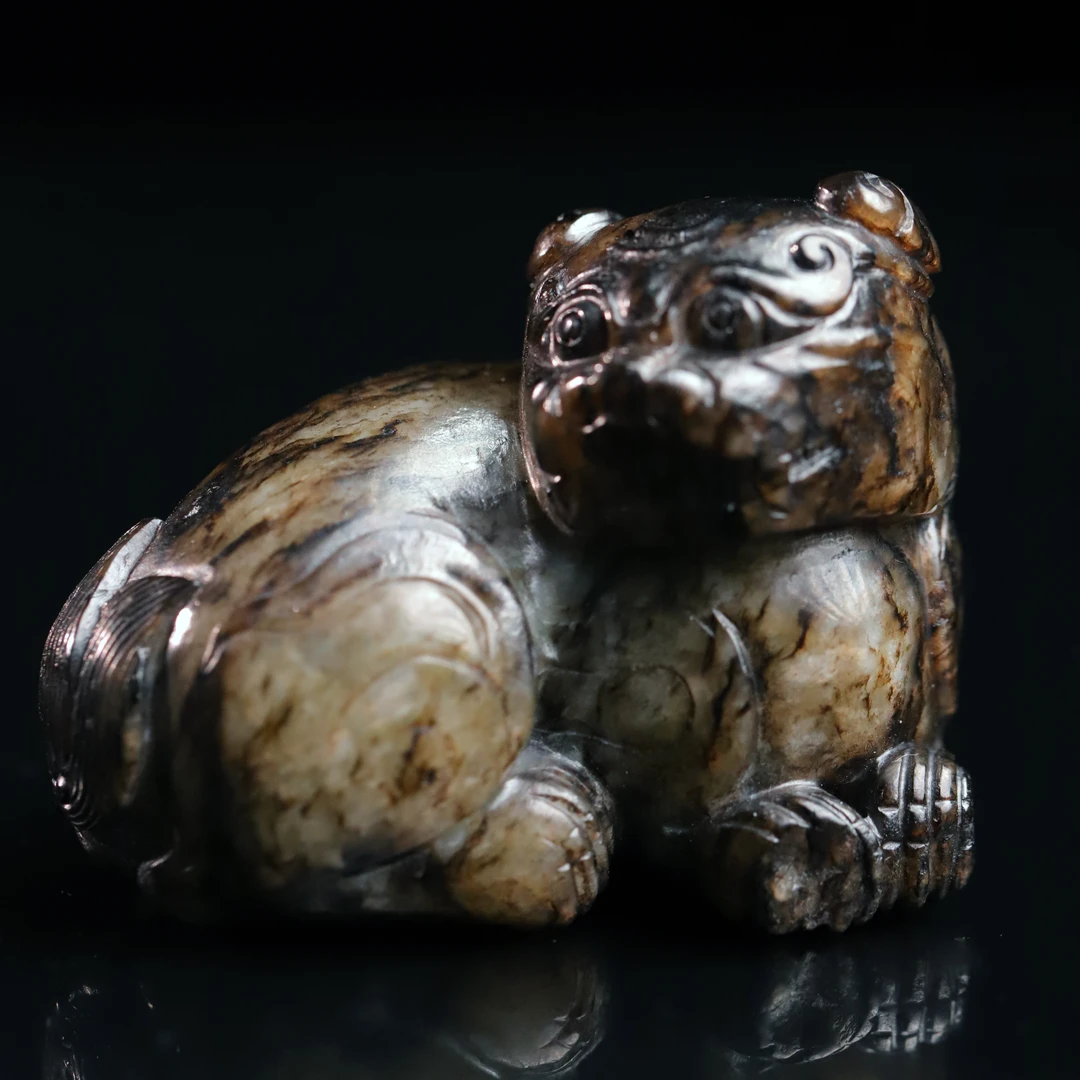 明代和田玉瑞兽摆件-CS