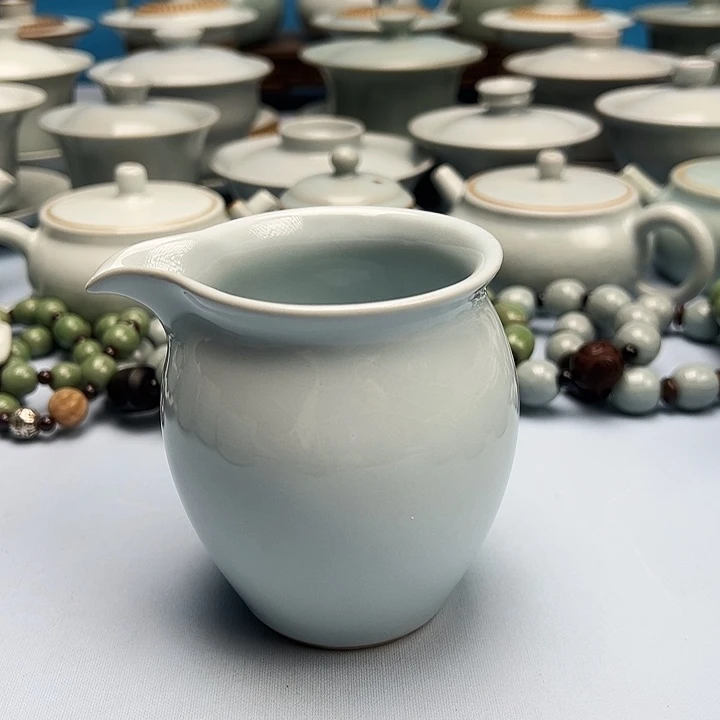 杯月白釉公道杯原矿原釉原产地