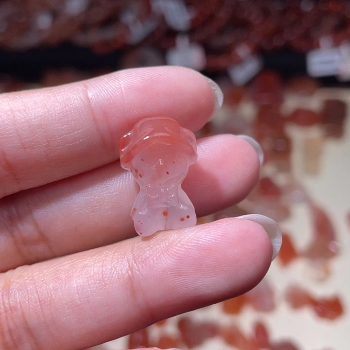 南红玛瑙其他未镶嵌熊通孔971