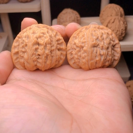 文玩核桃把件T**_白狮子