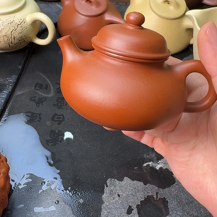 紫砂微瑕赵庄朱泥小容天100C