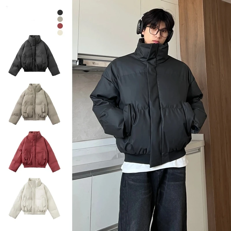 2025冬款加厚保暖高街棉服cleanfit短款棉服皮棉衣休闲宽松外套男