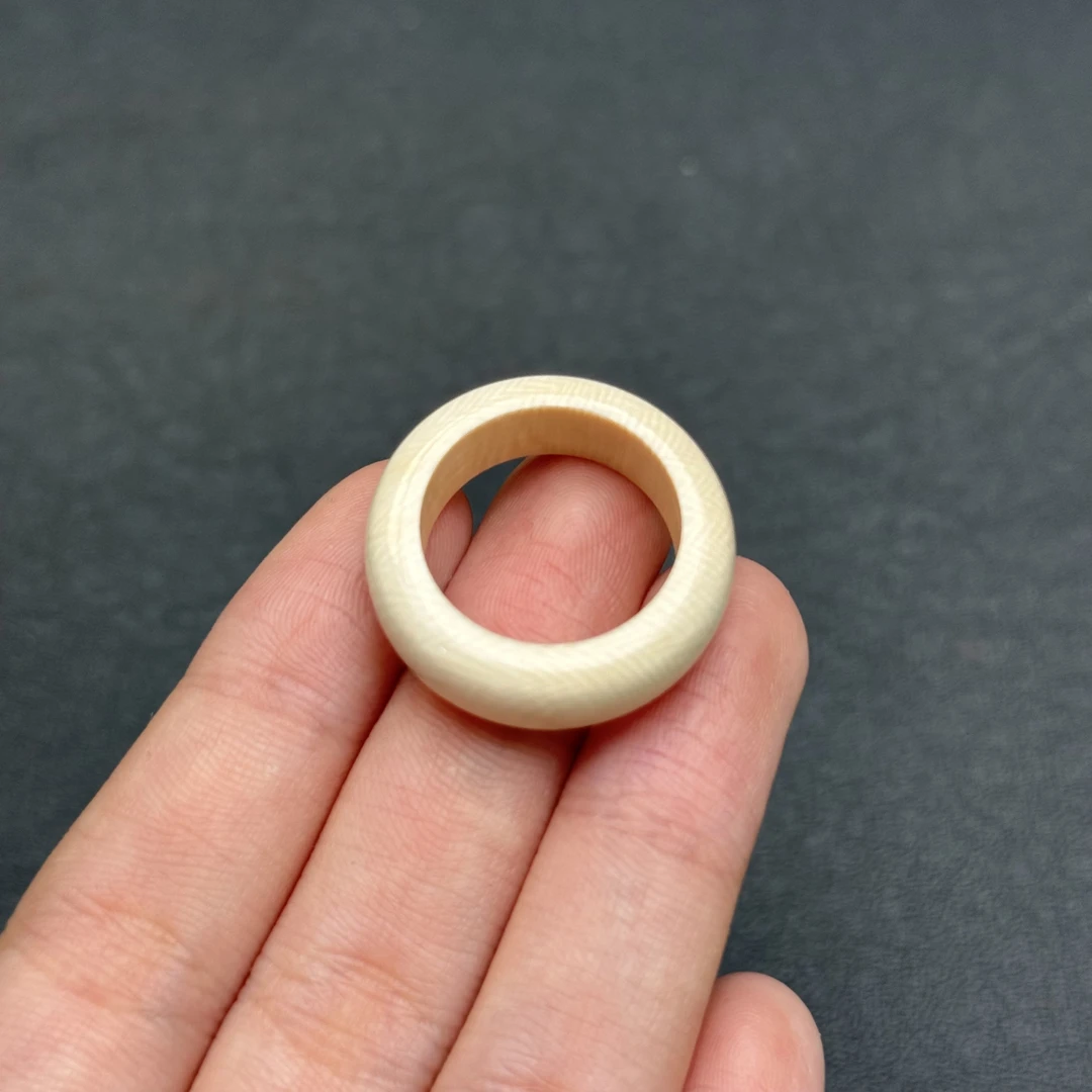 S1986天然猛犸牙 扳指 19*8mm支持鉴定 假一罚四