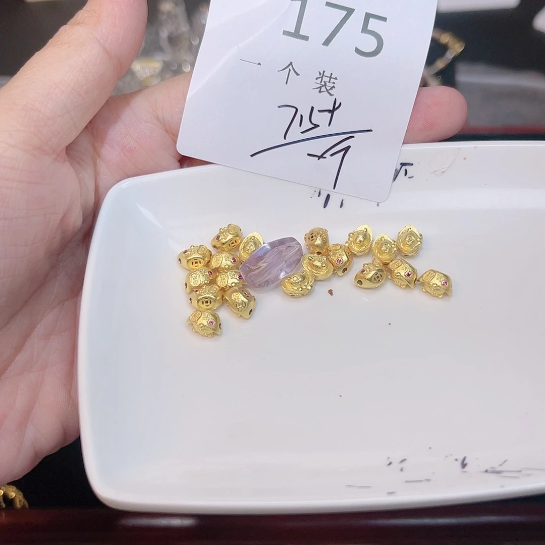 紫晶珠宝半成品银S925镀金镶嵌175