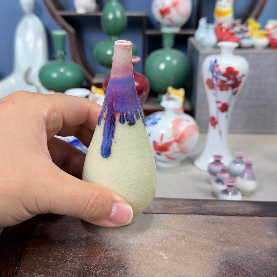 陶瓷手工小花器摆件