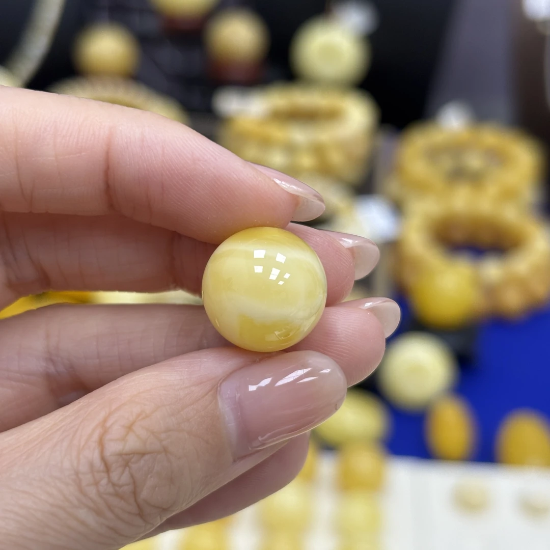 15.0mm 小妖珠宝天然原矿琥珀蜜蜡