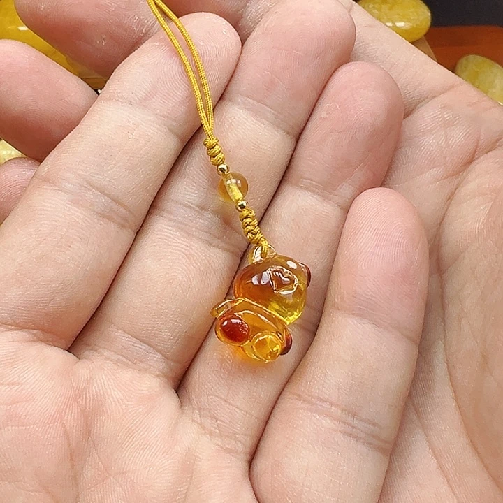 蜜蜡未镶嵌珠宝奇石手机链