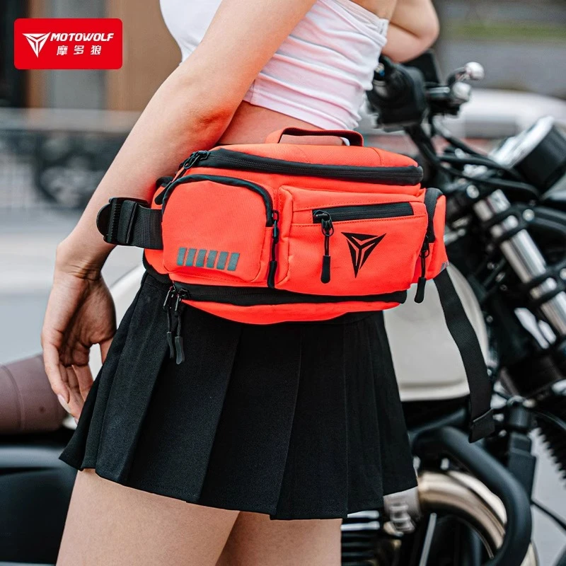 摩多狼腰包摩托车骑行防水摩旅机车户外运动装备收纳斜挎胸包男女