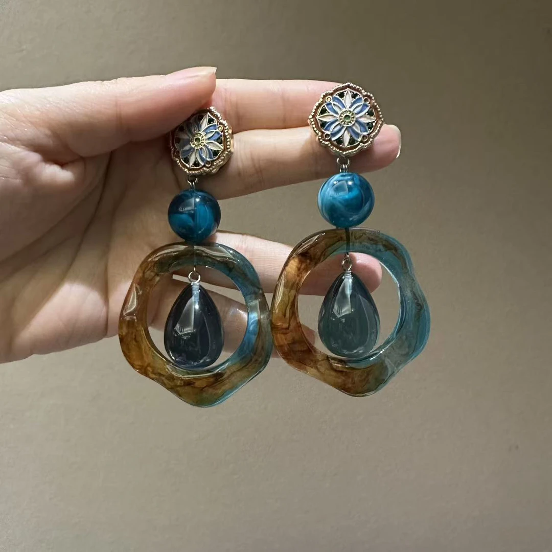 铜合金合成锆石耳饰 8755387耳环