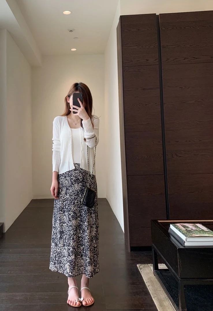 杰瑞【静谧之恋】花色大气高腰显瘦包臀裙长款半身裙女春夏新款