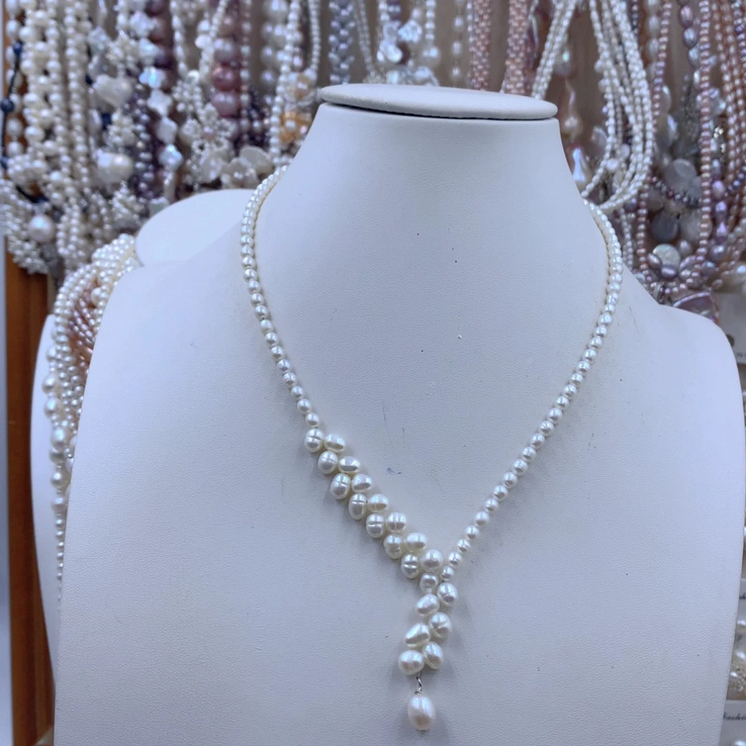 银S925镶嵌项链耳饰淡水珍珠