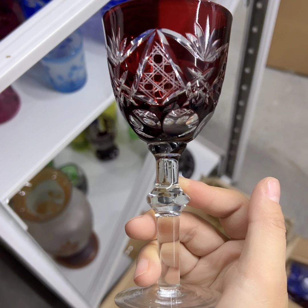 水晶玻璃平底款微瑕一个
