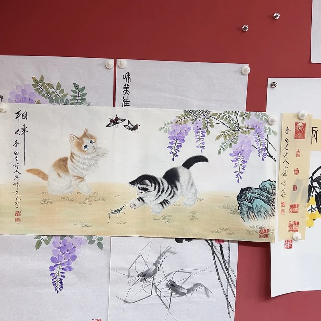 国画冯伟老师亲笔手绘国画作品慧
