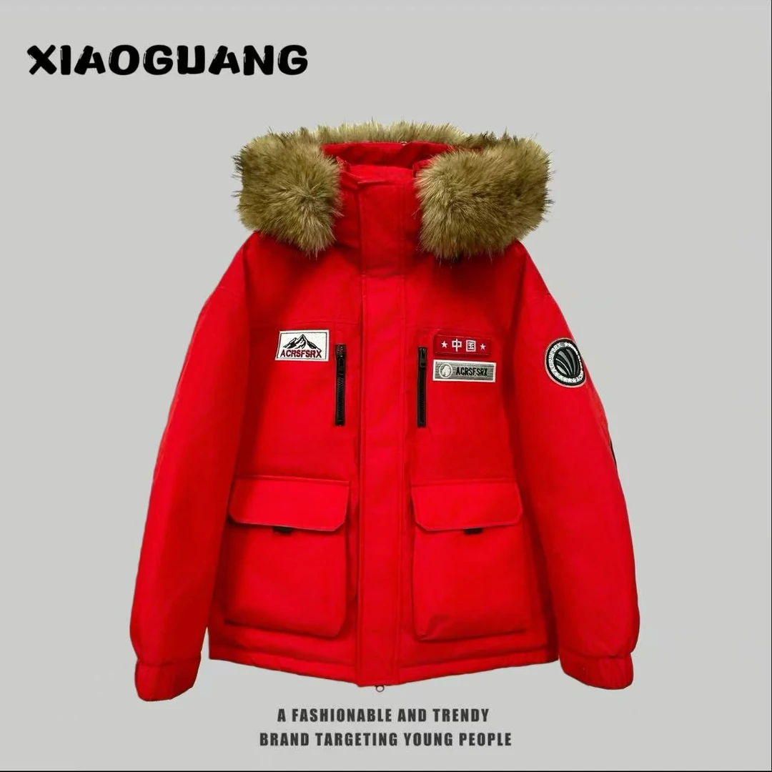 新款-808【雪花飞舞】冬季连帽毛领极寒羽绒服G