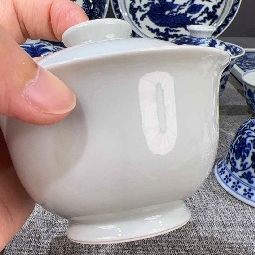 ****ㅤ原矿釉白胎两才盖碗