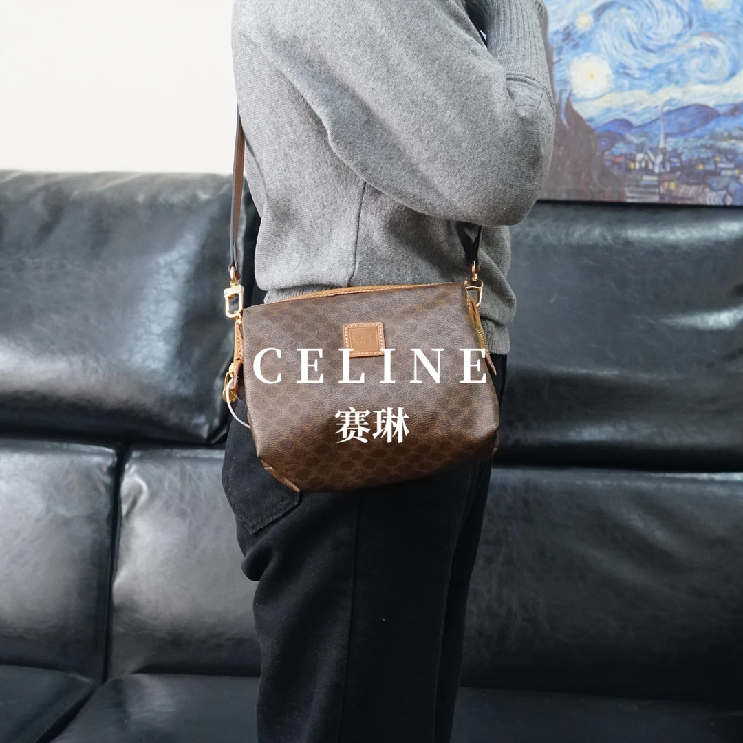 95新 Celine/思琳 老花斜挎包/JJ01619467/9467
