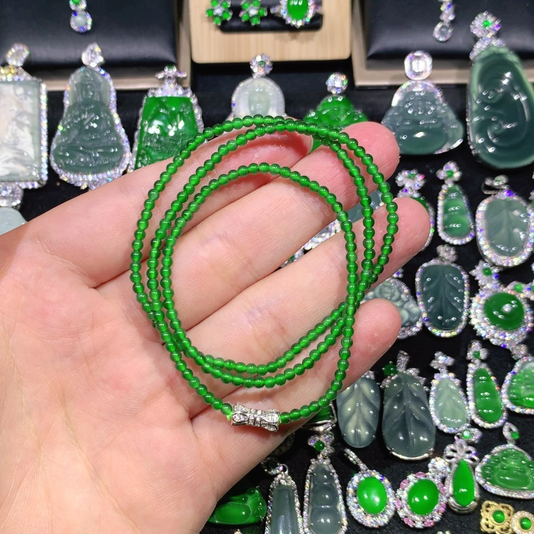 翡翠银S925镶嵌吊坠(赠链)