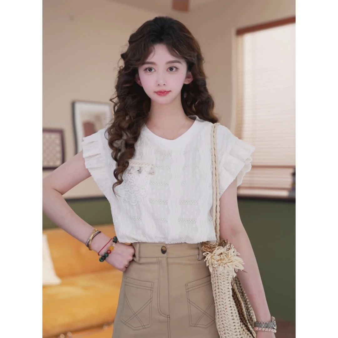 余紫绮【冲浪时光】夏日百搭T恤女显瘦休闲上衣ZW2023484