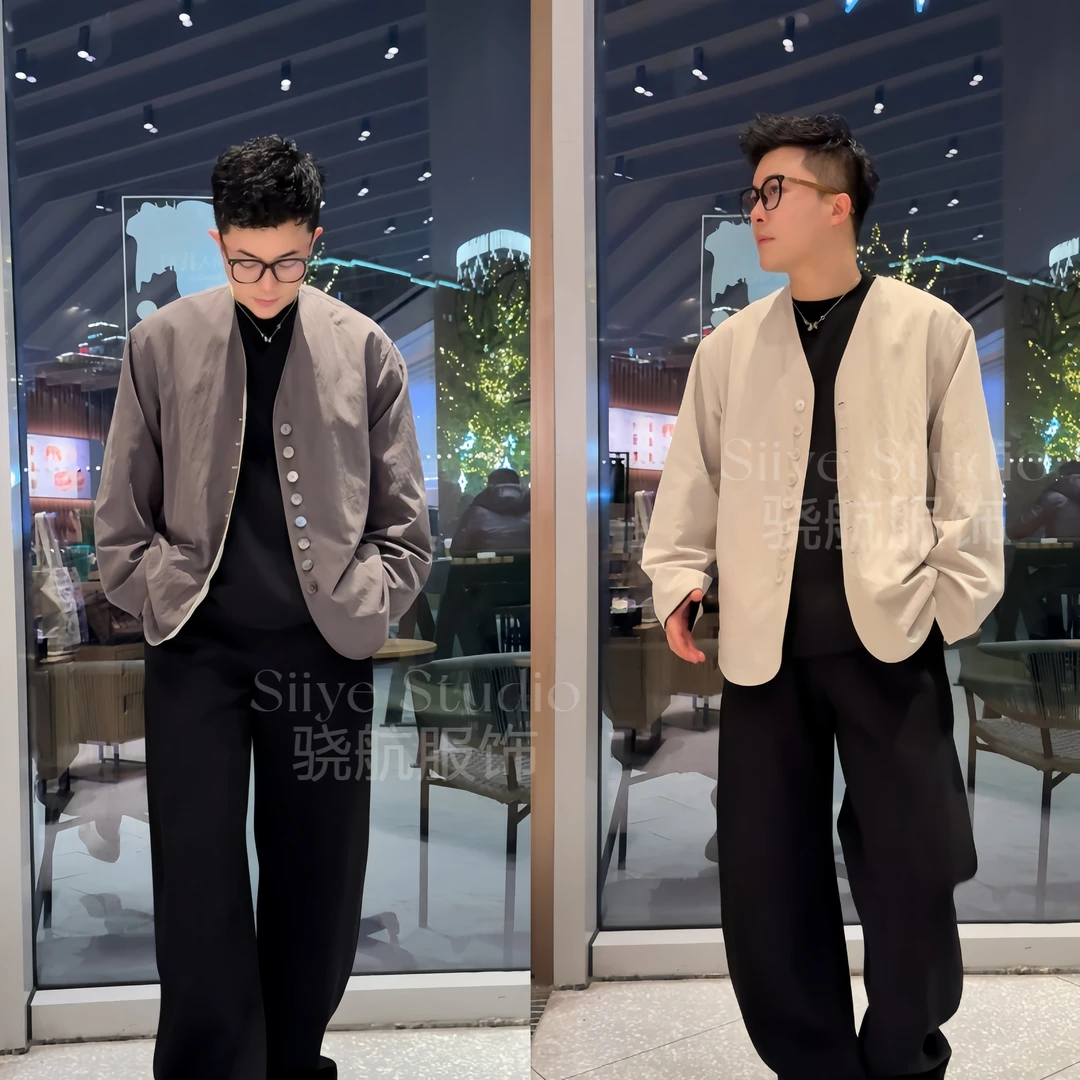 SIIYE25AC双面穿静奢老钱风春夏薄外套宽松简约设计师慵懒高级感