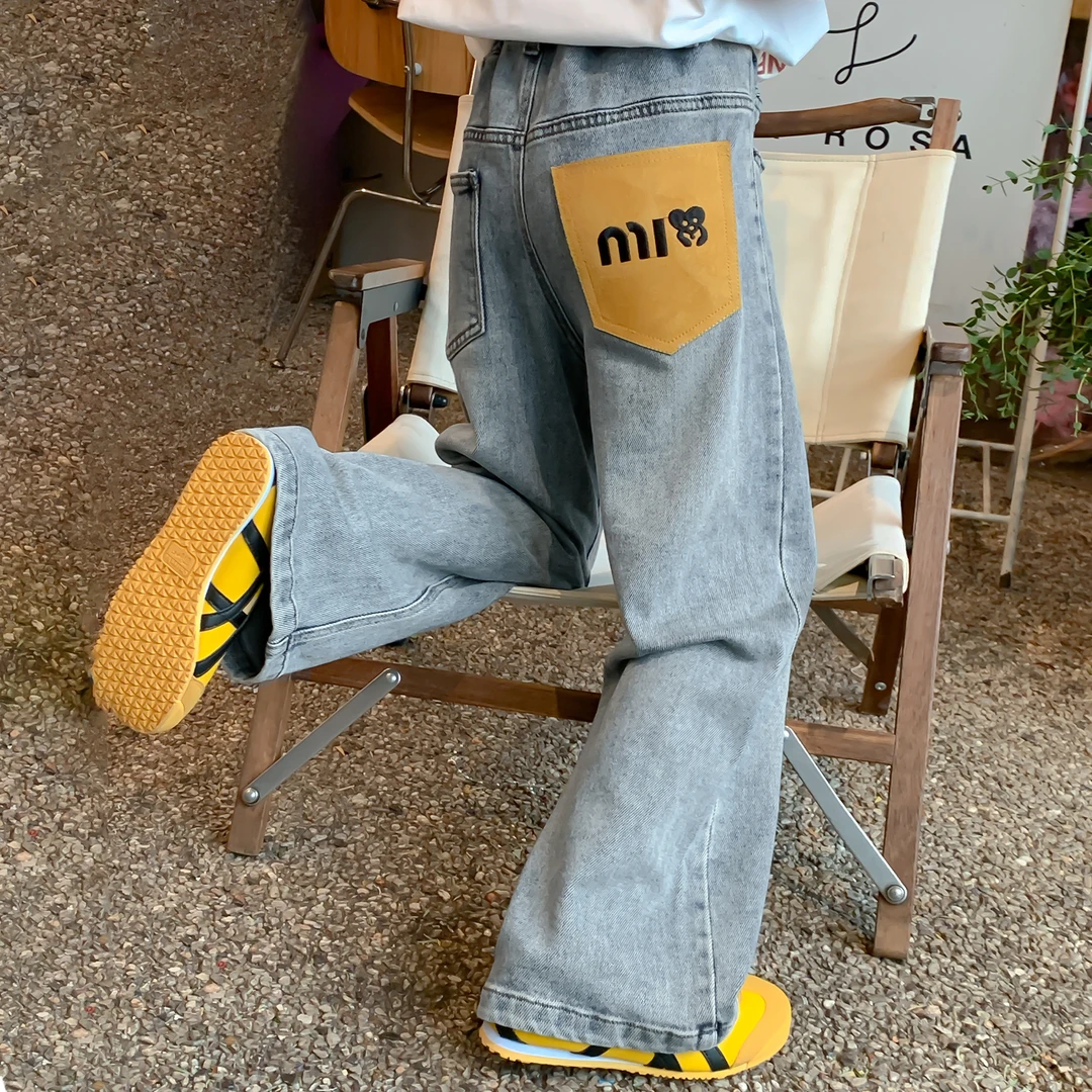 女童春款2025春季新款韩版时尚百搭女孩薄款休闲牛仔裤Q13090