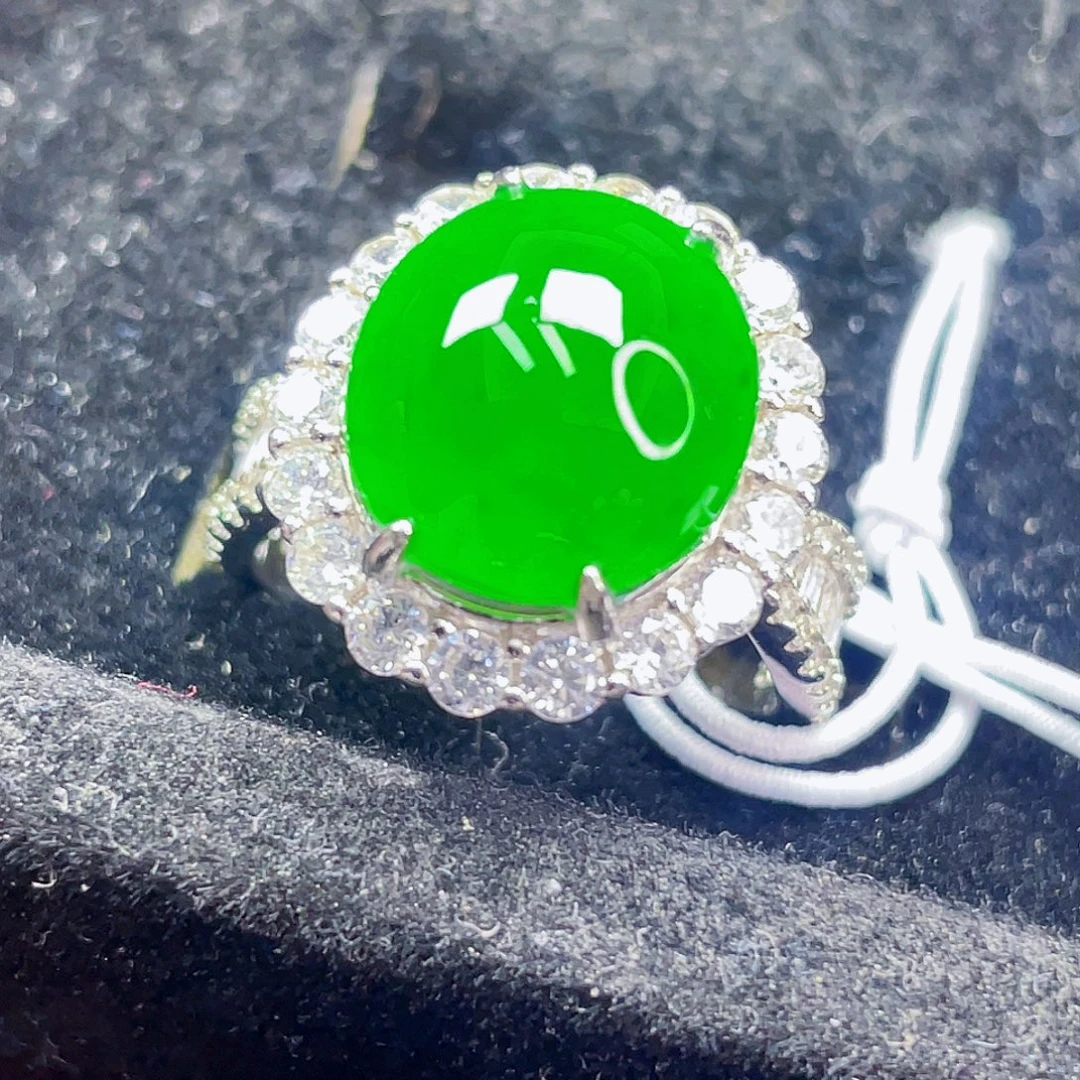 翡翠银S925镶嵌颈饰38