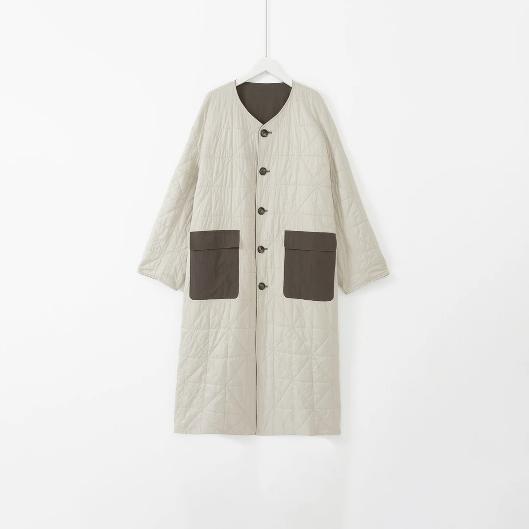 几里与麻 双面穿撞色高密绗棉服 衣长115胸围142 2093051