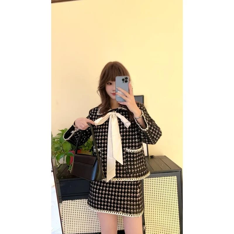 2024年新款气质短款时尚韩版小个子女装小香风11套装