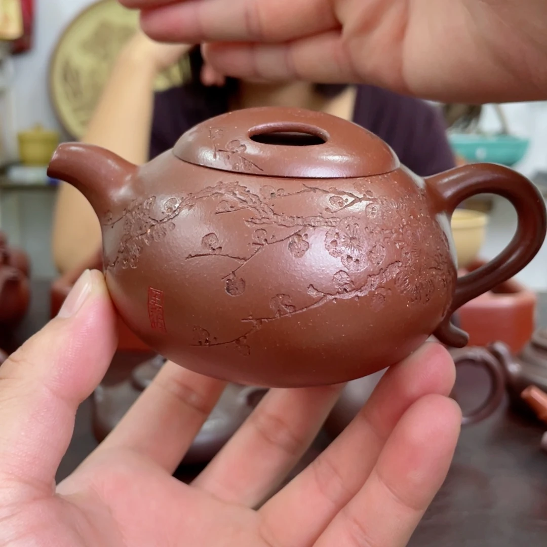 茶壶紫砂牛盖 紫泥