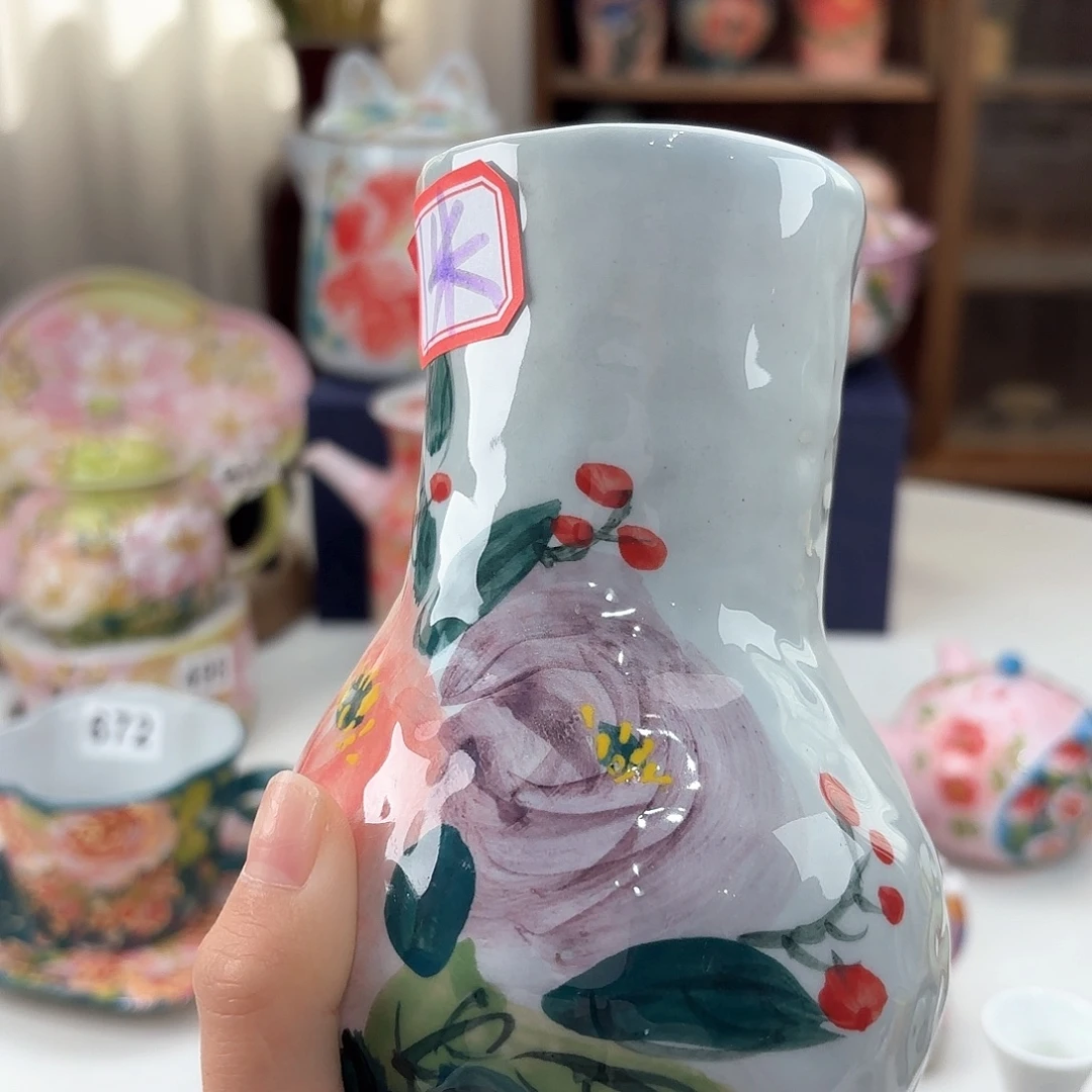 敏***君景德镇手绘高温釉下彩陶瓷茶具