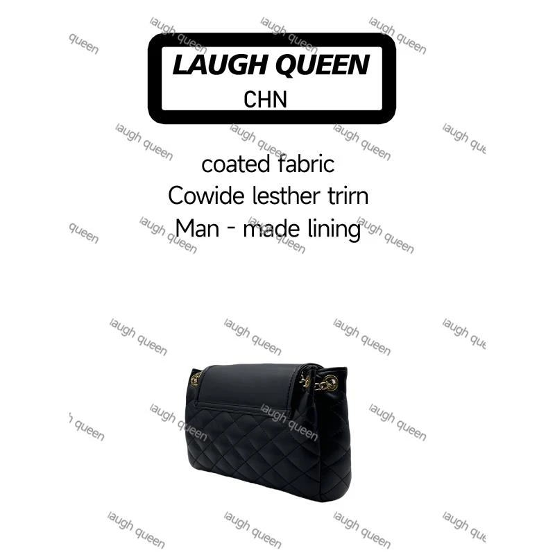 Laugh Queen手工打造真皮女士新款包10713 落 黑色