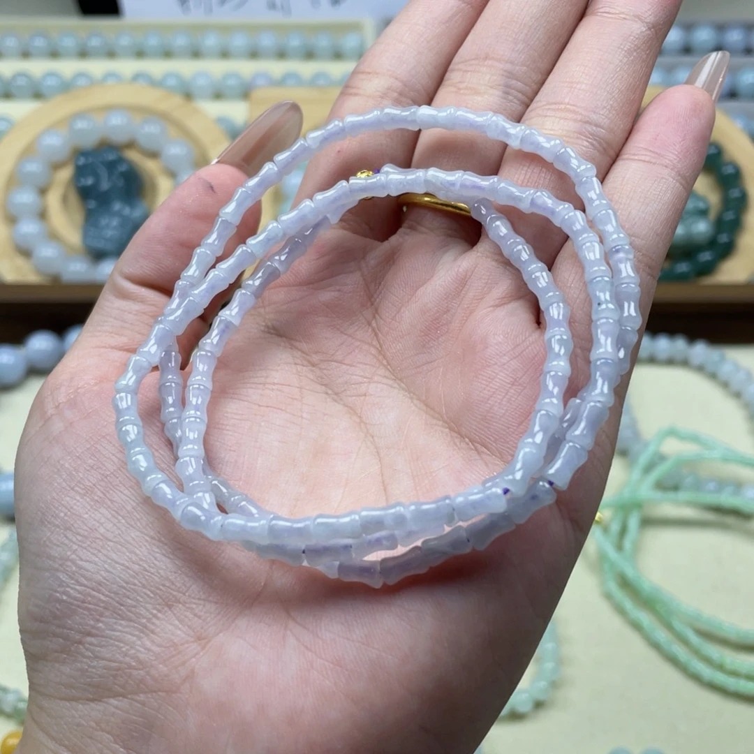 颈饰未镶嵌翡翠竹节毛衣链