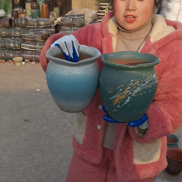 红陶口18高21瑕疵口变形扁了