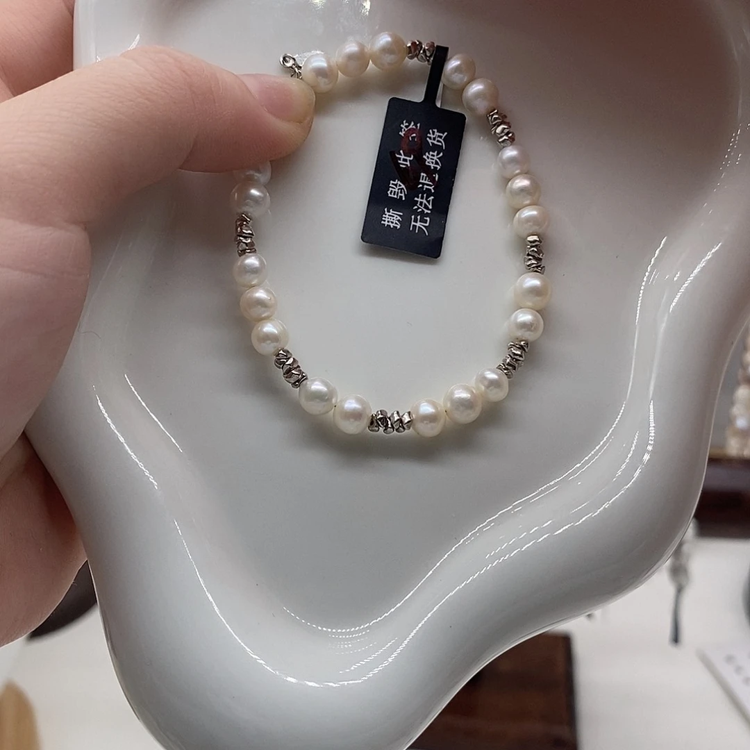 银S925镀金镶嵌淡水珍珠耳饰
