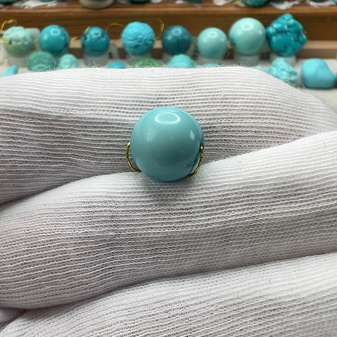 绿松石圆珠 未镶嵌