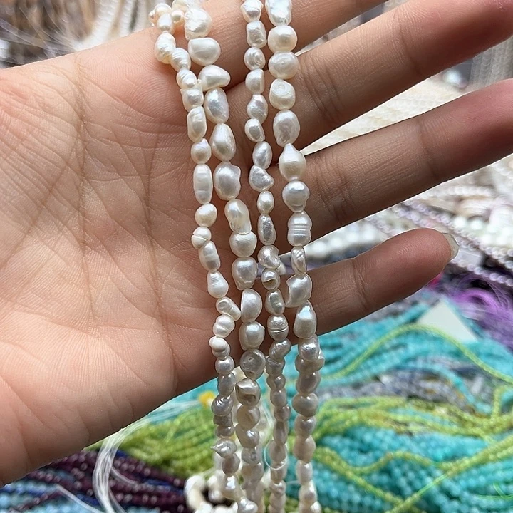 未镶嵌玛瑙/玉髓珠宝半成品一条巴洛克珍珠