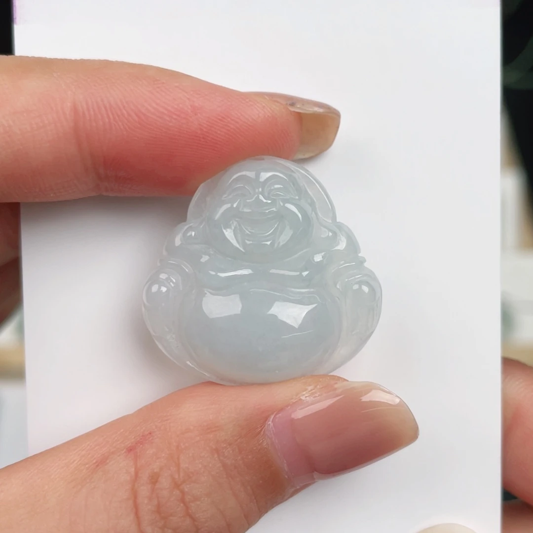 翡翠未镶嵌颈饰佛公