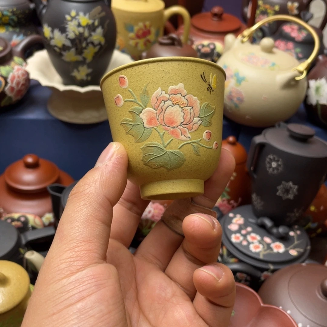 茶杯红泥紫砂主人杯80cc