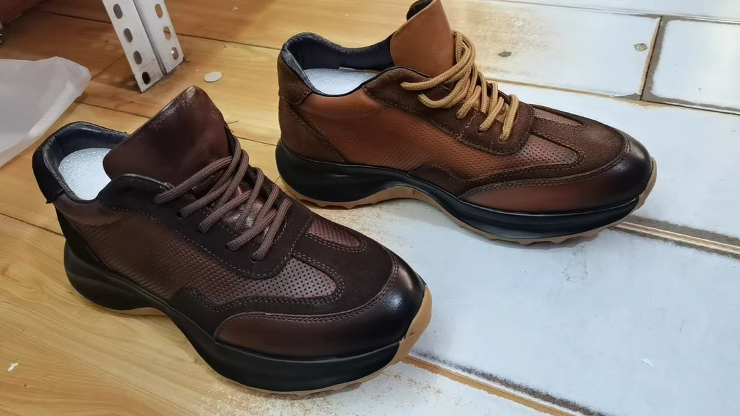 内增高复古运动休闲鞋时尚休闲鞋松糕鞋拼色单鞋百搭男款运动鞋