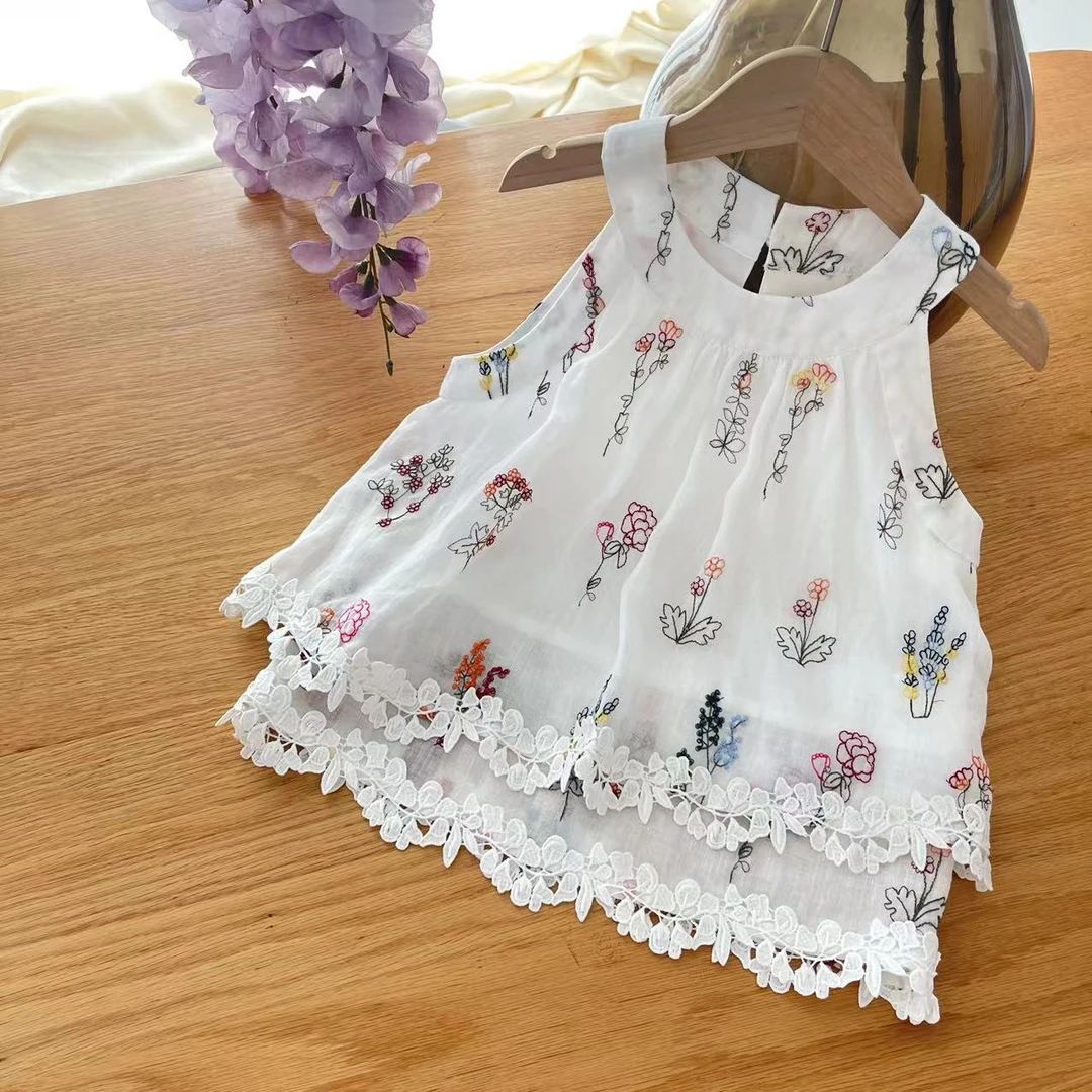 【喜儿定制】夏夏款季新款百搭时尚白色吊带汉服休闲中大童夏季