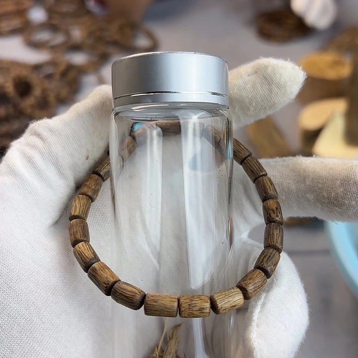 沉香沉香碎屑奇楠沉香桶珠单圈多样性发一