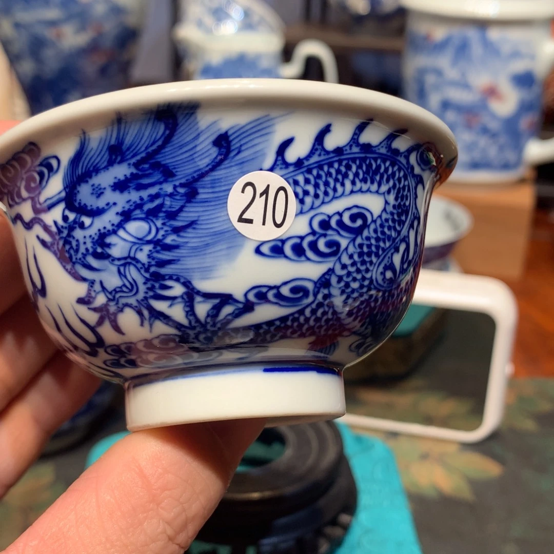 岁***歌陶210青花龙纹主人杯xg76