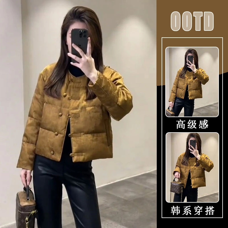 新中式国风棉服外套女2024新款爆款冬季小个子唐装年轻款棉衣女潮