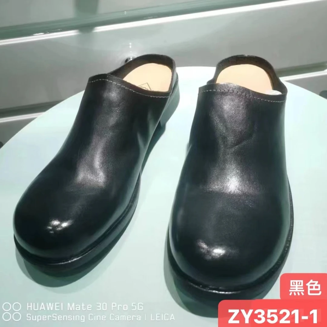 娜家国风马皮拖鞋ZY（3531-1）设计师百搭